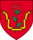 Herb Zakonu Płonącej Róży po śmierci Jakuba de Aldersberga