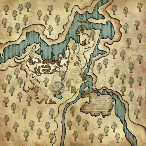 Mapa Flotsam i okolic