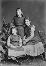 Princesses Victoria, Elizabeth, and Irene of Hesse, 1875