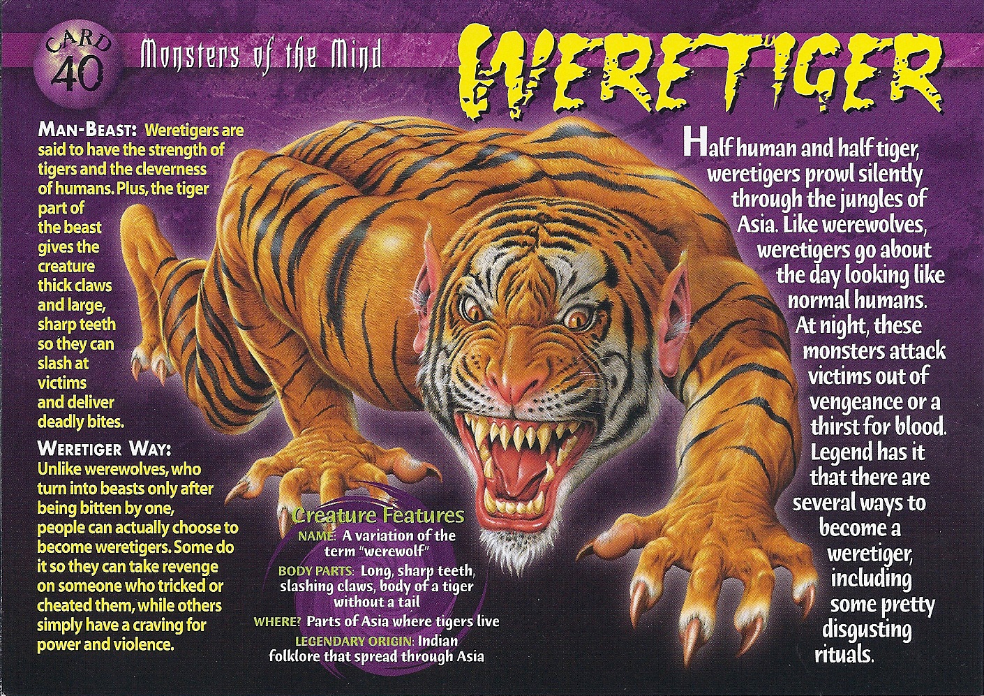 Bengal Tiger, Weird n' Wild Creatures Wiki