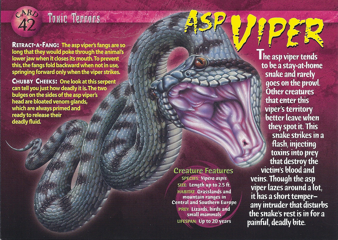 Asp Viper, Weird n' Wild Creatures Wiki