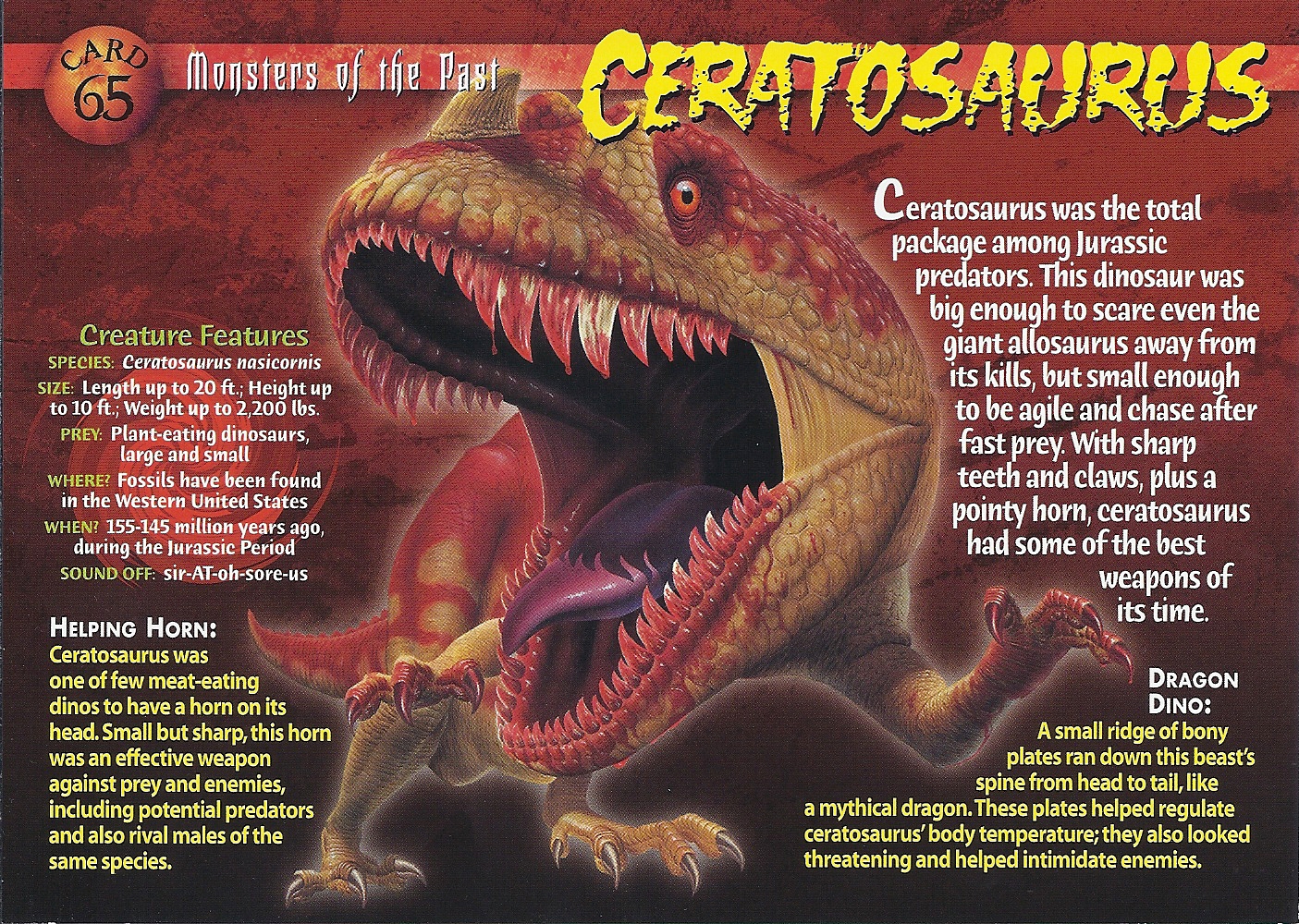 Ceratosaurus, Weird n' Wild Creatures Wiki