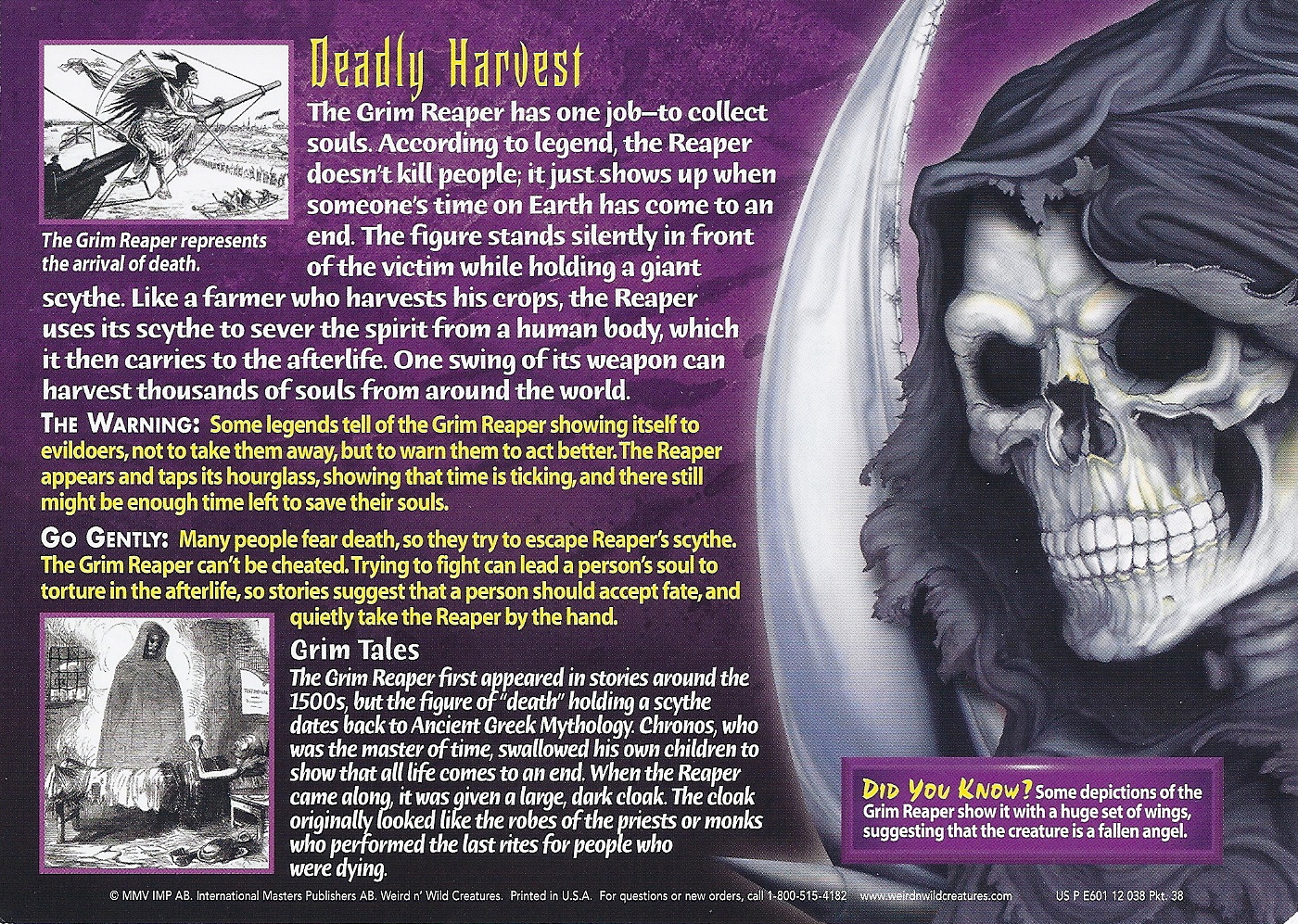 Grim Reaper, Encyclopedia of Monsters Wiki