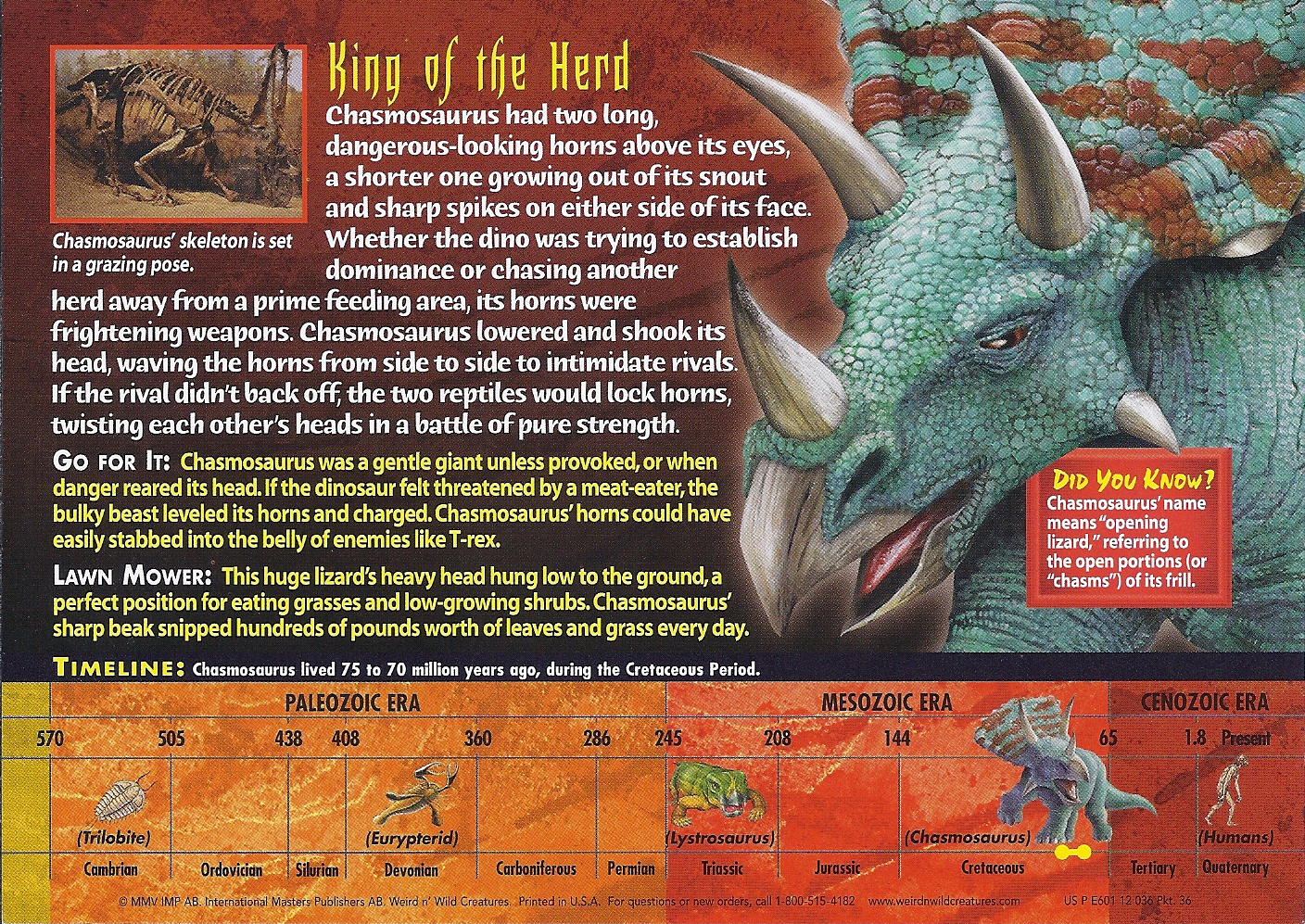 Chasmosaurus | Weird n' Wild Creatures Wiki | Fandom