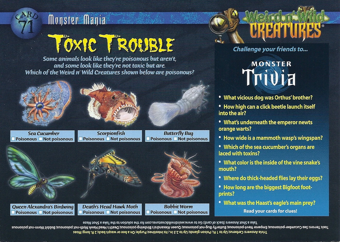 Monster Mania 71 | Weird n' Wild Creatures Wiki | Fandom