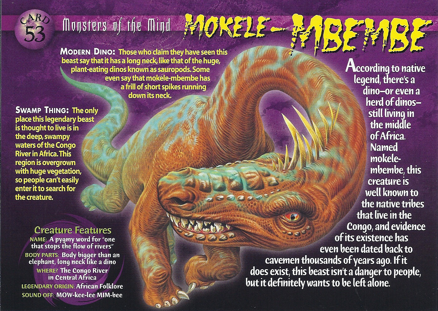 Mokele-mbembe, Novum Terram Wiki
