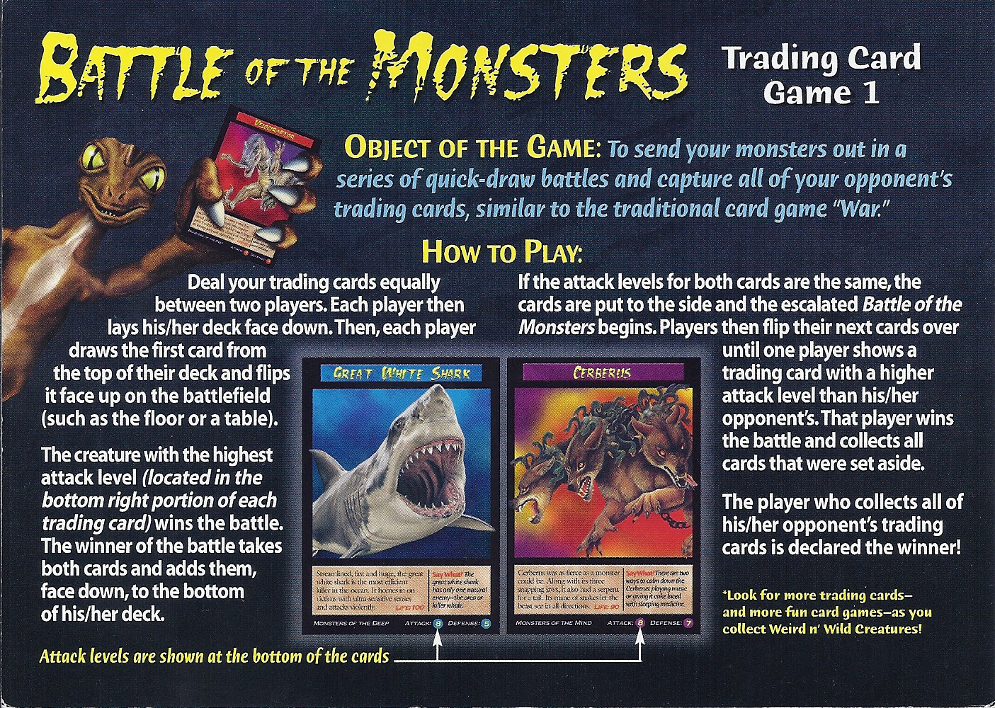 Battle of the Monsters Trading Card Game 1 | Weird n' Wild Creatures Wiki |  Fandom