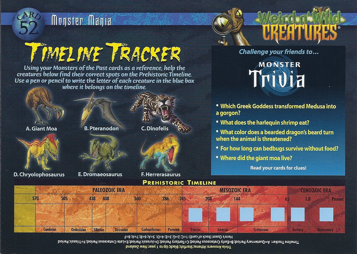 Monster Mania 52 | Weird n' Wild Creatures Wiki | Fandom