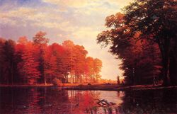 Bierstadt Albert Autumn Woods