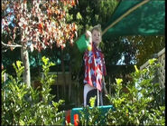 Sam watering the plants