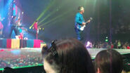 Anthony playing his blue Maton electric guitar in "Christmas Celebration Tour!"