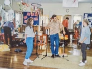 The Wiggles' first concert (and one of the first appearances of this look)