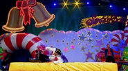 Captain Feathersword falling down in "Santa's Rockin'!" concert