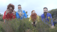 The Wiggles wearing beards