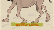 The cartoon camel's hooves