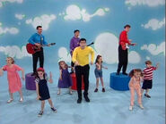 The Wiggles and the kids doing the tiger