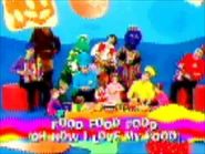 FoodFoodFood(Oh,HowILoveMyFood)FoodmanPVDtitlecard.png (544 KB) Alternate song title in all caps (Seen on the Let's Wiggle episode of the same name)