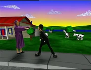 Jeff arrives mooing.