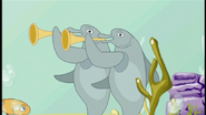 Dolphins playing the trumpets