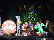 The Wiggly Mascots in a Christmas Show