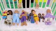 Emma's 10 dolls in the bed