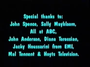 Special Thanks Credits