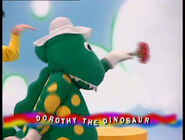 Rainbow title card for "Dorothy the Dinosaur"