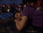 Jeff sleeping in Carols in the Domain (1995)