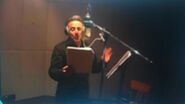 Paul Field doing his recording for the Dorothy the Dinosaur's Rockin' Christmas album