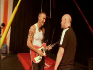 Anthony playing Murray's red Maton electric guitar in "Wiggly Circus" concert