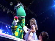 Lucia and Dorothy the Dinosaur