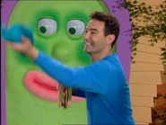 Anthony throwing the ball back to Wags