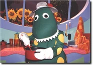 Dorothy the Dinosaur cooking Rose Petal Soup