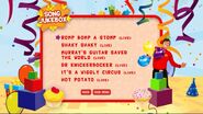 Song selection menu page 4 (Background music: Follow The Leader)