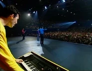 Greg playing the keyboard