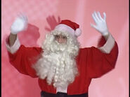 Santa Claus arriving on stage