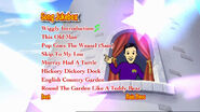 Song selection menu (Background music: This Old Man, He Played One)