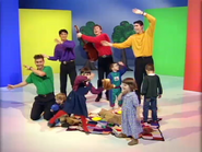 The Wiggles and the kids dancing