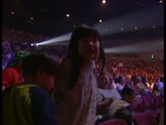 The audience doing the elephant