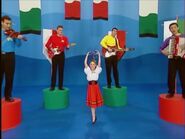 The Wiggles and Amy Dunbar playing music