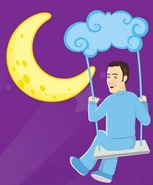 Cartoon Anthony in pyjamas