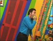 Anthony eating apple in "Funny Greg"