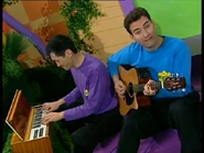 Anthony playing "It's A Pirate Party" on guitar