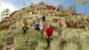 The Wiggles and Captain playing Simon Says