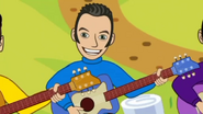 Anthony playing his blue Maton acoustic guitar in Wiggly Animation