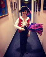 Connor dressed as Captain Feathersword