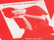 Jeff sleeping in "Let's Wiggle" book