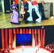 Backstage with Murray, Jeff and Anthony with sea creature props