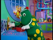 Dorothy turning off the stove