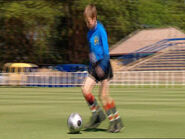 Little Anthony playing soccer